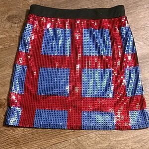 Adorable sequin stretch mini skirt